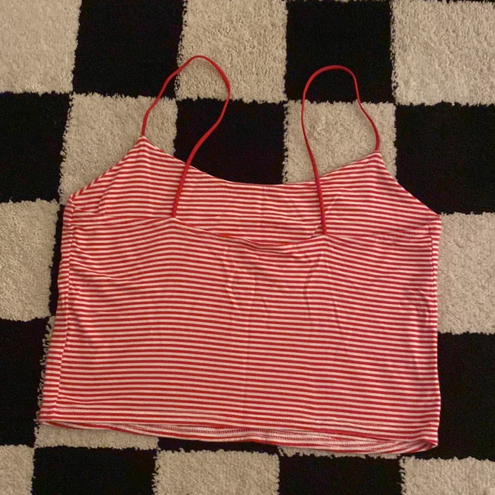 Red Striped Crop Top - Picture 4 of 7